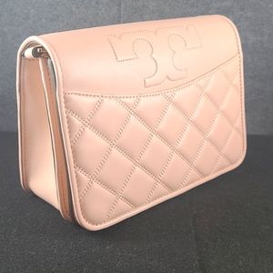 Tory Burch Pink Quilted Crossbody Bag